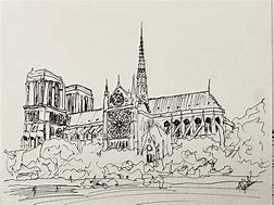 Image result for Notre Dame Drawing Perspective