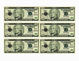 Image result for Real Size Fake Money Printable