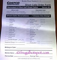 Image result for Costco Cake Form