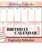 Image result for Birthday Calendar Word Template Modern