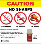 Image result for Safety Sign No Sharp Objects