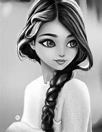 Image result for Lady Cartoon Black and White