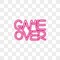 Image result for Neon Game Over PNG