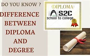 Image result for Difference Between Diploma and Degree