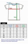Image result for T-Shirt Size Distribution Chart