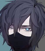 Image result for Anime Boy with Black Hair with Blue Eyes and a Scarf