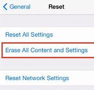 Image result for Reset All Content and Settings iPhone