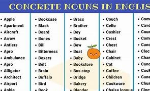 Image result for concrete noun