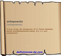 Image result for antepuesto