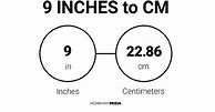 Image result for 9 in to Cm