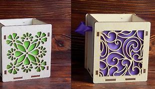 Image result for Laser-Cut Foldable Gift Box Template