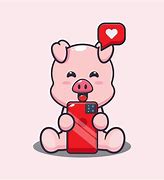Image result for Funny Pig Phone Cartoon