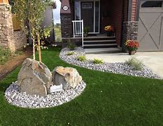 Image result for Front Yard Stone Block Landscaping Ideas