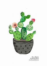 Image result for Printable Watercolor Cactus