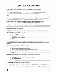 Image result for Construction Contract Agreement Template