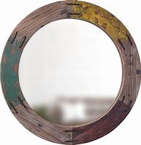 Image result for round wooden framed mirrors rustic