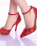 Image result for Red Rhinestone Heels