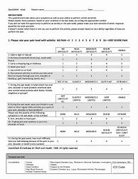 Image result for Quick Dash Questionnaire Printable