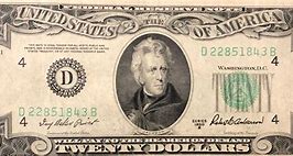 Image result for 20 Dollar Bill