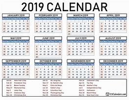 Image result for Calendar Book 2019
