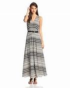 Image result for Black and White and Gray Horizontal Striped Dress