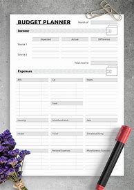 Image result for Printable Budget Forms