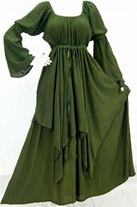 Image result for Green Peasant Dress