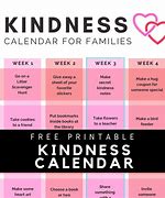 Image result for Kindness Printables Calendar