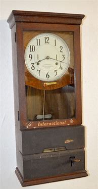 Image result for Antique General Time Recorder Clock