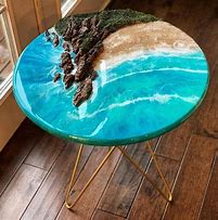 Image result for Resin Wood Table Art