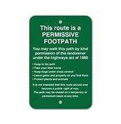 Image result for Permissive Footpath Signs