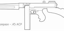 Image result for Thompson Submachine Gun Drawings