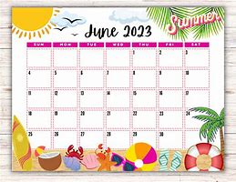 Image result for June Calendar Summertime