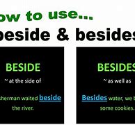 Image result for Beside and besides Difference