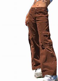 Image result for Women's Wide Leg Cargo Pants