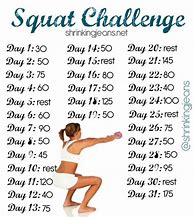 Image result for Squat Challenge Chart