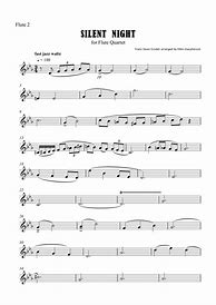 Image result for Silent Night Flute Sheet Music
