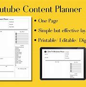 Image result for YouTube Planner Template