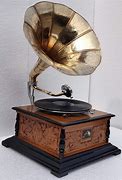 Image result for Record Player Old-Fashioned Side View