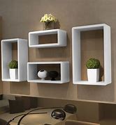 Image result for White Floating Box Shelves