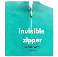Image result for Invisible Zip On Fabric
