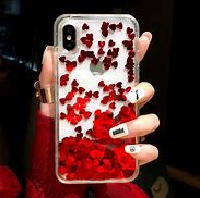 Image result for Red Glitter Water iPhone 8 Case