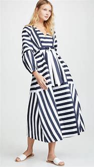 Image result for Navy Blue and White Striped Dress