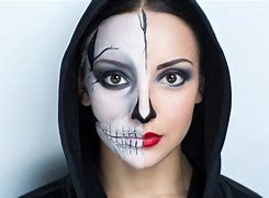 Image result for White and Black Demon Face Paint
