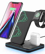 Image result for Desk Setup with 3 in 1 Wireless Charger