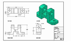 Image result for Simple Mechanacal Engineering Drawing CAD 2D