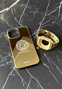 Image result for ZAGG 14 iPhone Clear Protection Case Gold Trim
