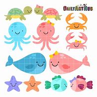Image result for Cartoon Baby Sea Animals Clip Art