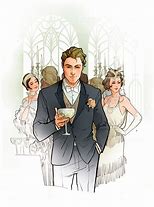 Image result for Great Gatsby Champagne Glasses Drawing