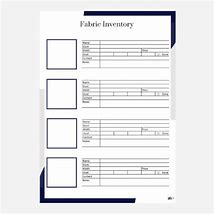 Image result for Free Printable Fabric Inventory